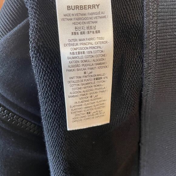 Burberry Black Men's Logo Hoodie Size Small - Picture 4 of 6